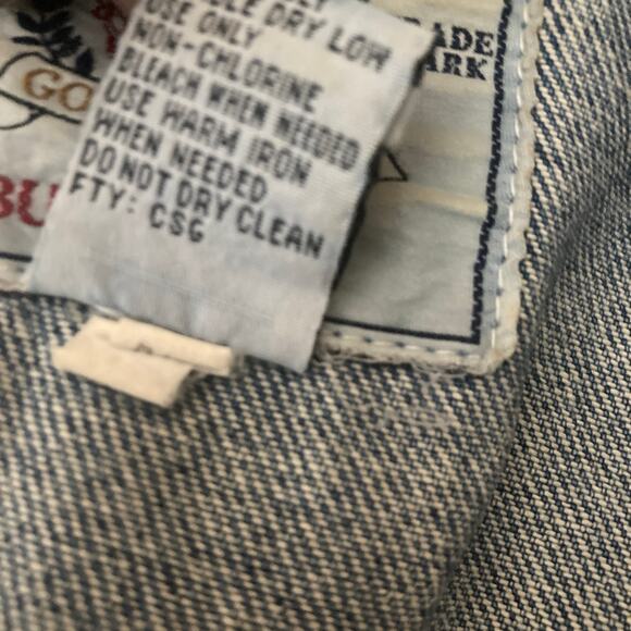 Vintage 90s Bugle Boy Denim Jacket Mens Medium Blue Trucker - Picture 9 of 10